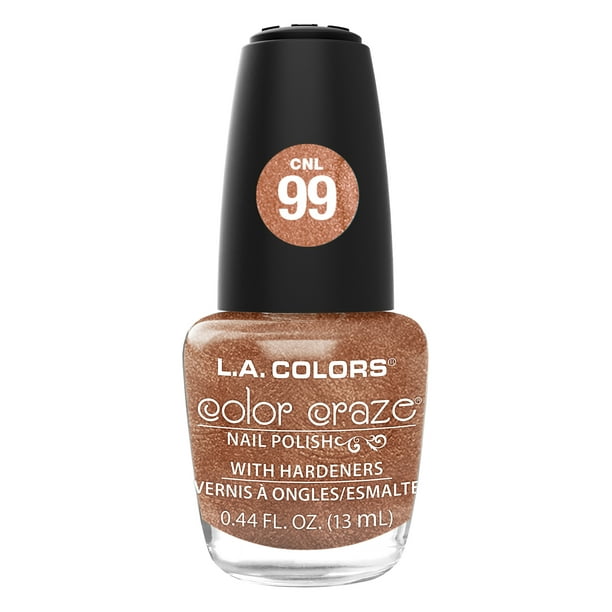 L.A. Colors Dark Metal Nail Polish, Rose Mimosa 0.44 fl oz