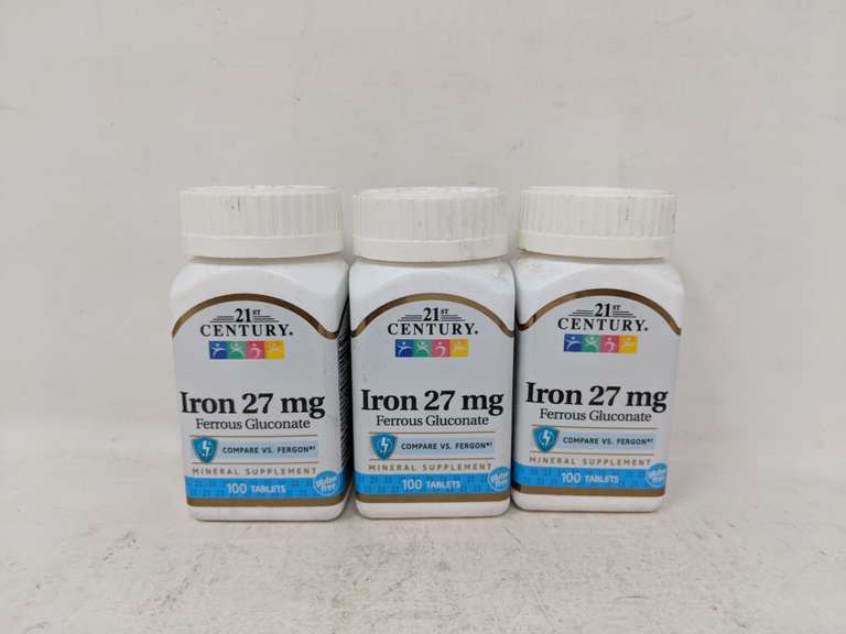 IRON GLUCONATE 27 MG TABLET 100CT WINDML