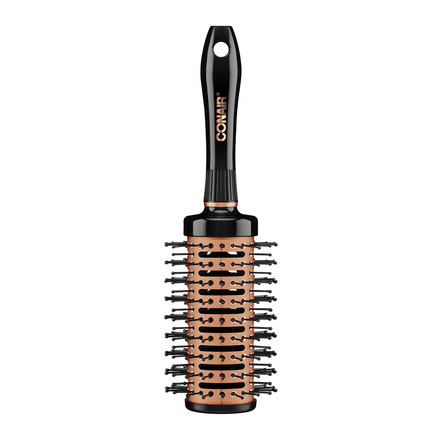 CONAIR The Copper Collection Quick Dry Medium Round Hair Brush - Black & Copper