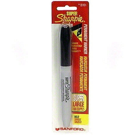 Sharpie Super Permanent Marker, Fine Tip - Super Black