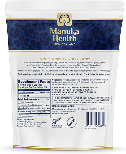 MANUKA HEALTH LOZ,HONEY,MGO 400+,LEMON