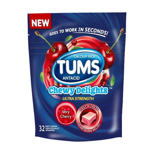 TUMS CHEWY DELIGHTS VERY CHERRY 32CT