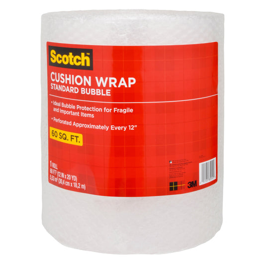 3M Scotch Cushion Wrap, Standard Bubble, 16" x 9' - 1.0 ea