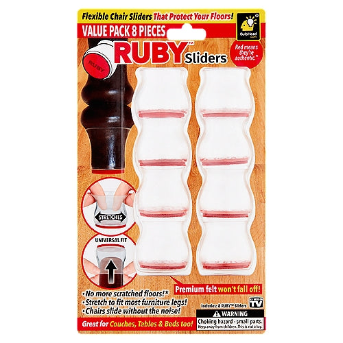 BulbHead Ruby Sliders Furniture Gliders, 8 count