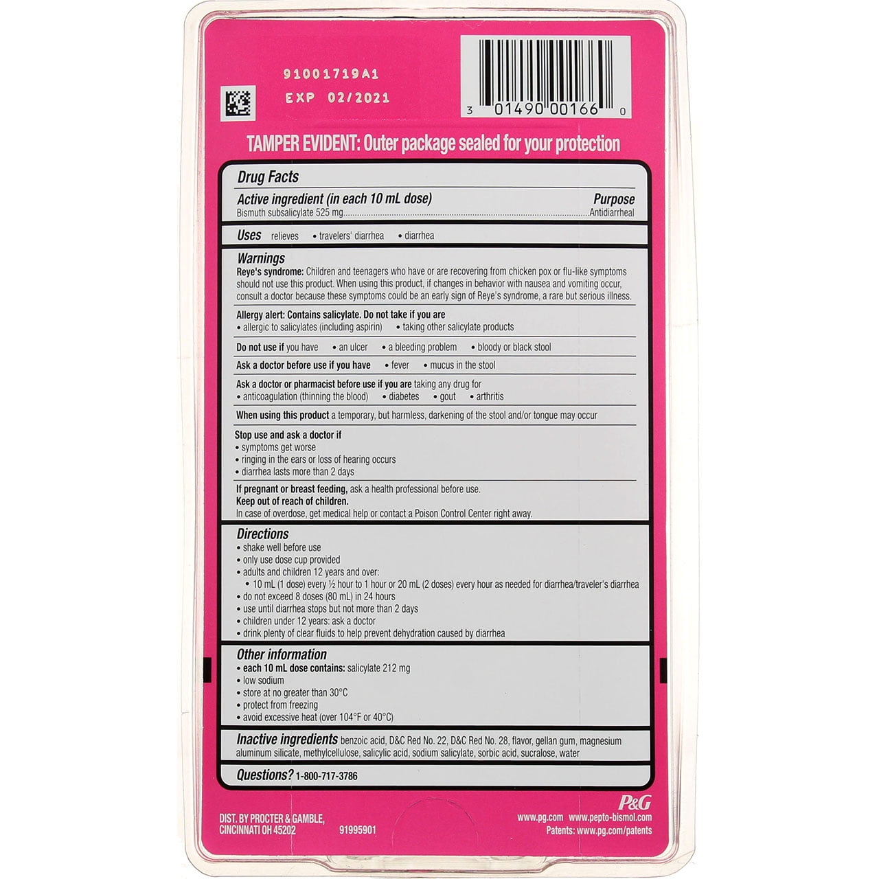 PEPTO BISMOL DIARRHEA CHERRY LIQUID 4OZ