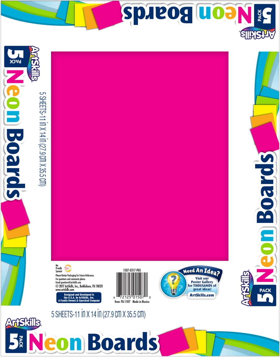 UCreate Poster Board, 5 count - White, 11" x 14"