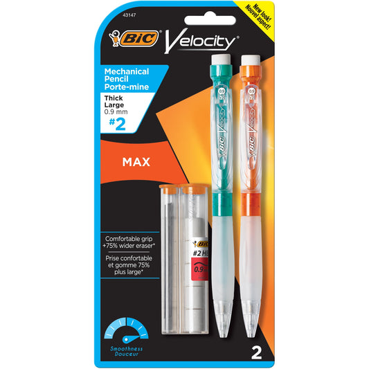 BiC Velocity Thick Point Mechanical Pencil, 2 count