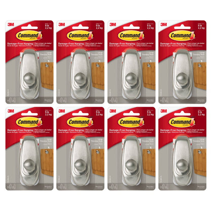 Command Large Sized Traditional Decorative Hook - Brushed Nickel