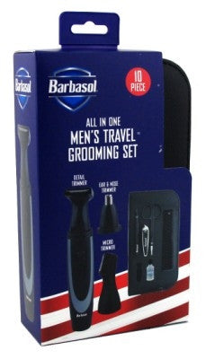 Barbasol All-In-One Grooming Set 15 Piece Bonus Travel Bag