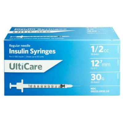 ULTICARE ULTIGU INS SYG .5CC 30G 1/2 100