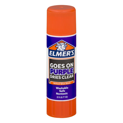 ELMER'S Washable School Glue Stick - Disappearing Purple, 0.77 oz