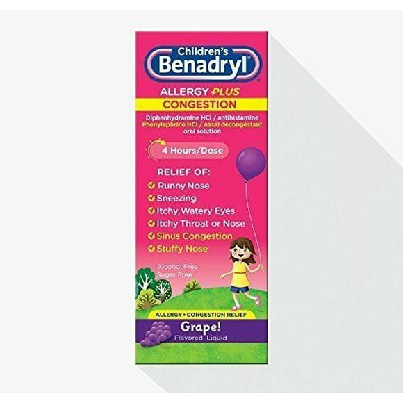 BENADRYL CHD ALG LQ 118ML CHY