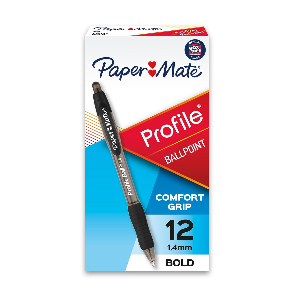 Paper Mate Profile Retractable Ballpoint Pens - Black Ink, 2 pack