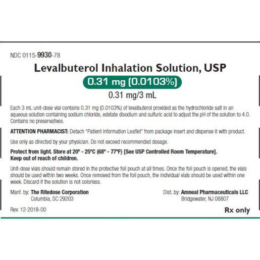 LEVLBUTRL AH 0.63MG/3ML 25X3MLUD