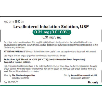 LEVLBUTRL AH 0.63MG/3ML 25X3MLUD