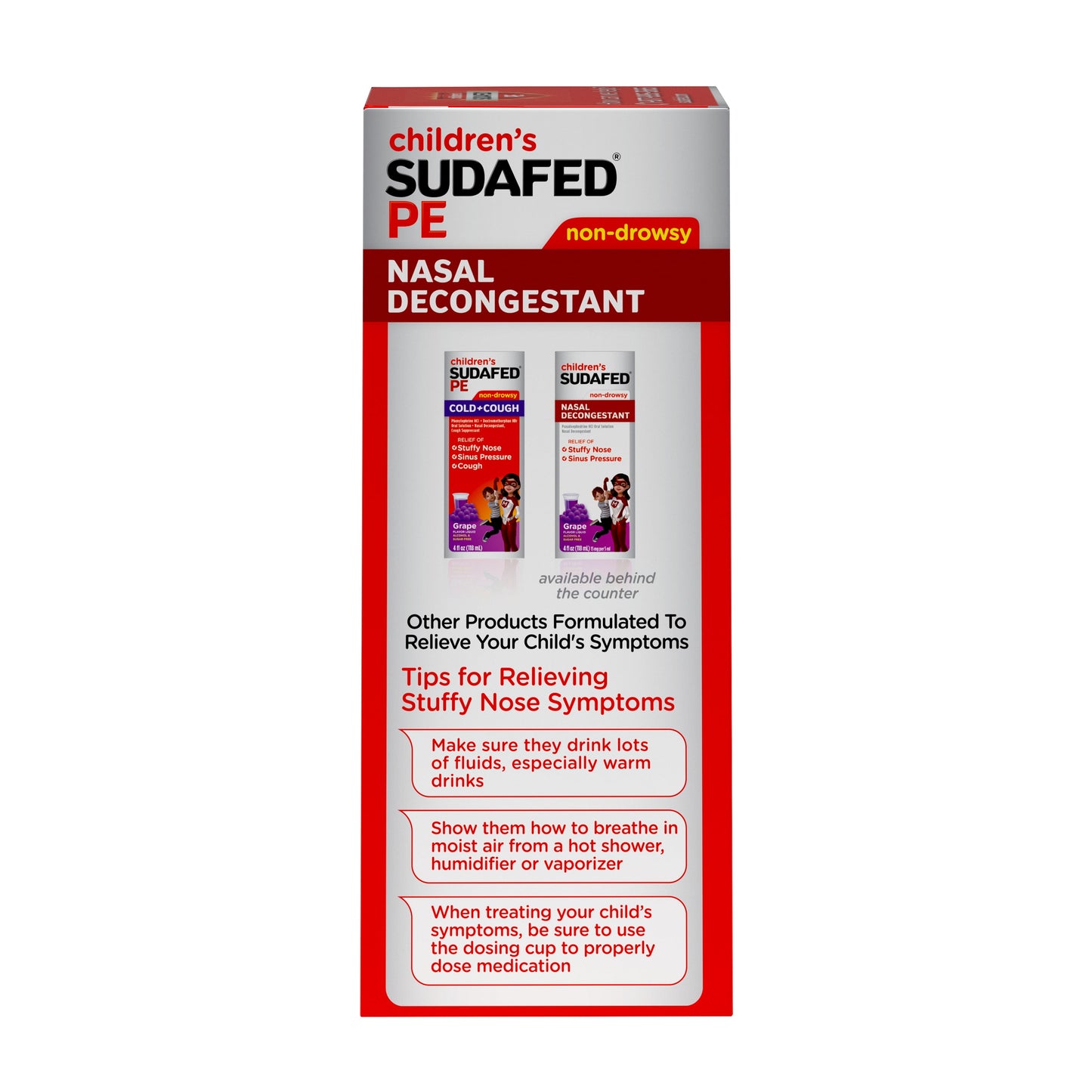 SUDAFED PE NASAL DECONGESTANT LIQUID 4OZ