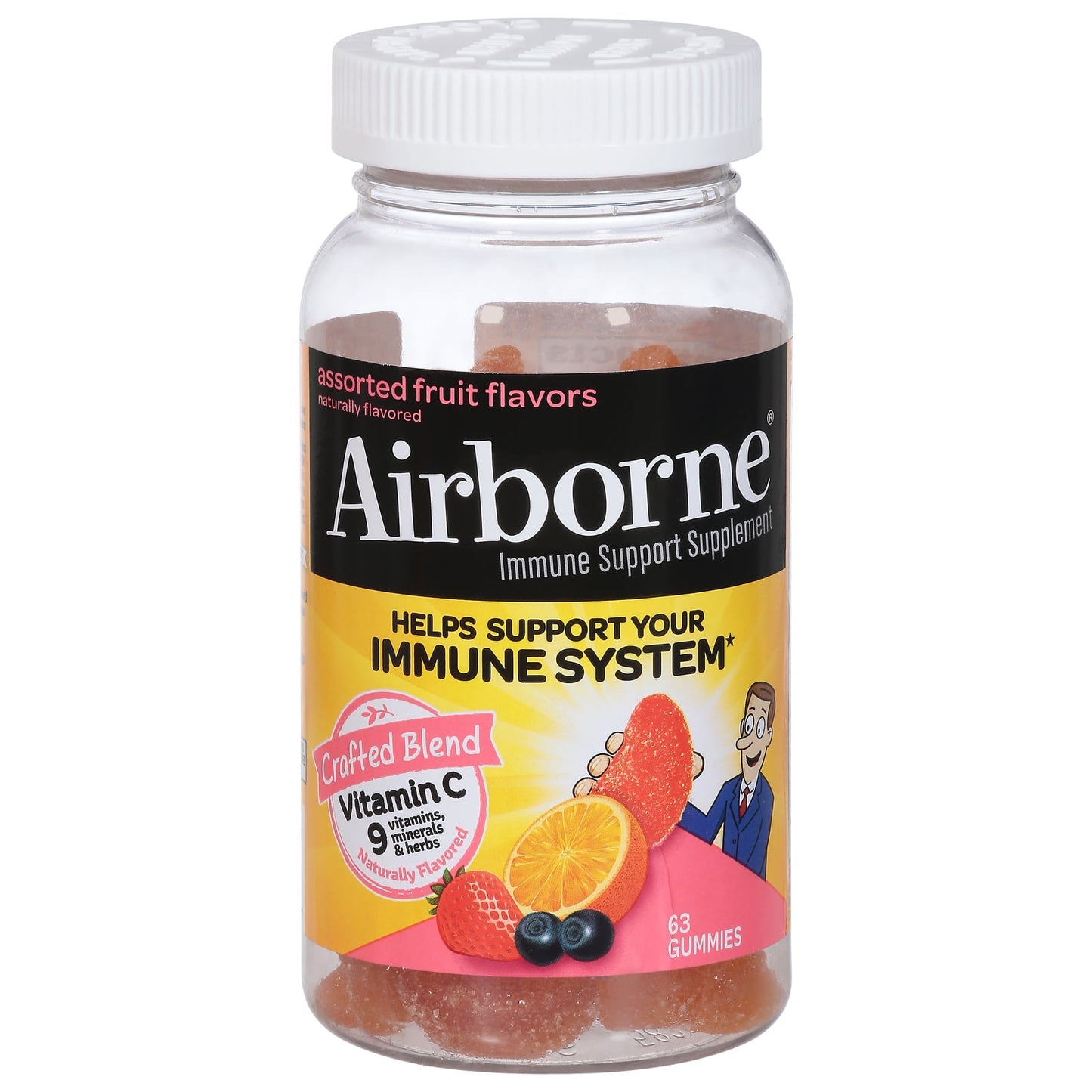 AIRBORNE MXD GUMMY-EFFER CHW PDQ 24PC DL