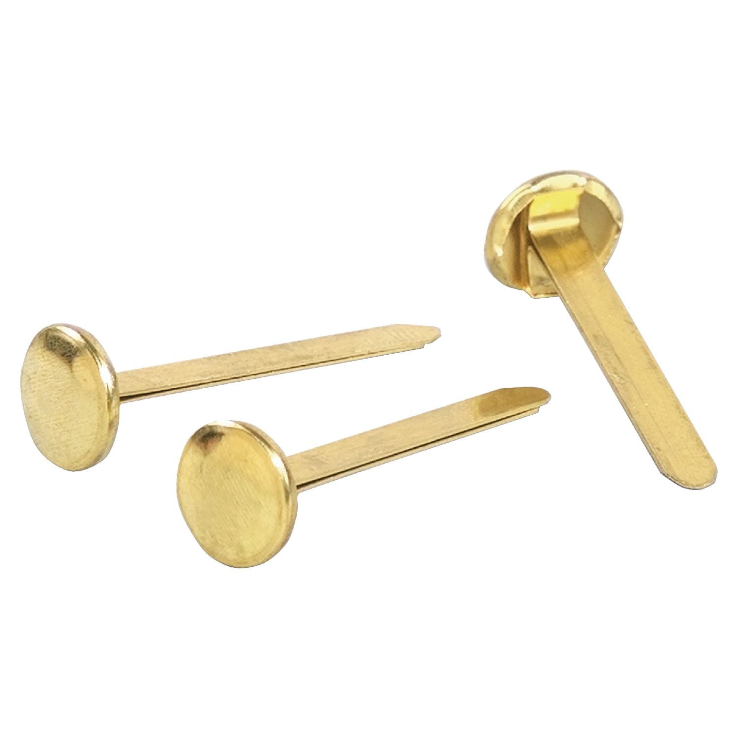CLi Brass Plated .75" Round Head Fasteners, 50 count