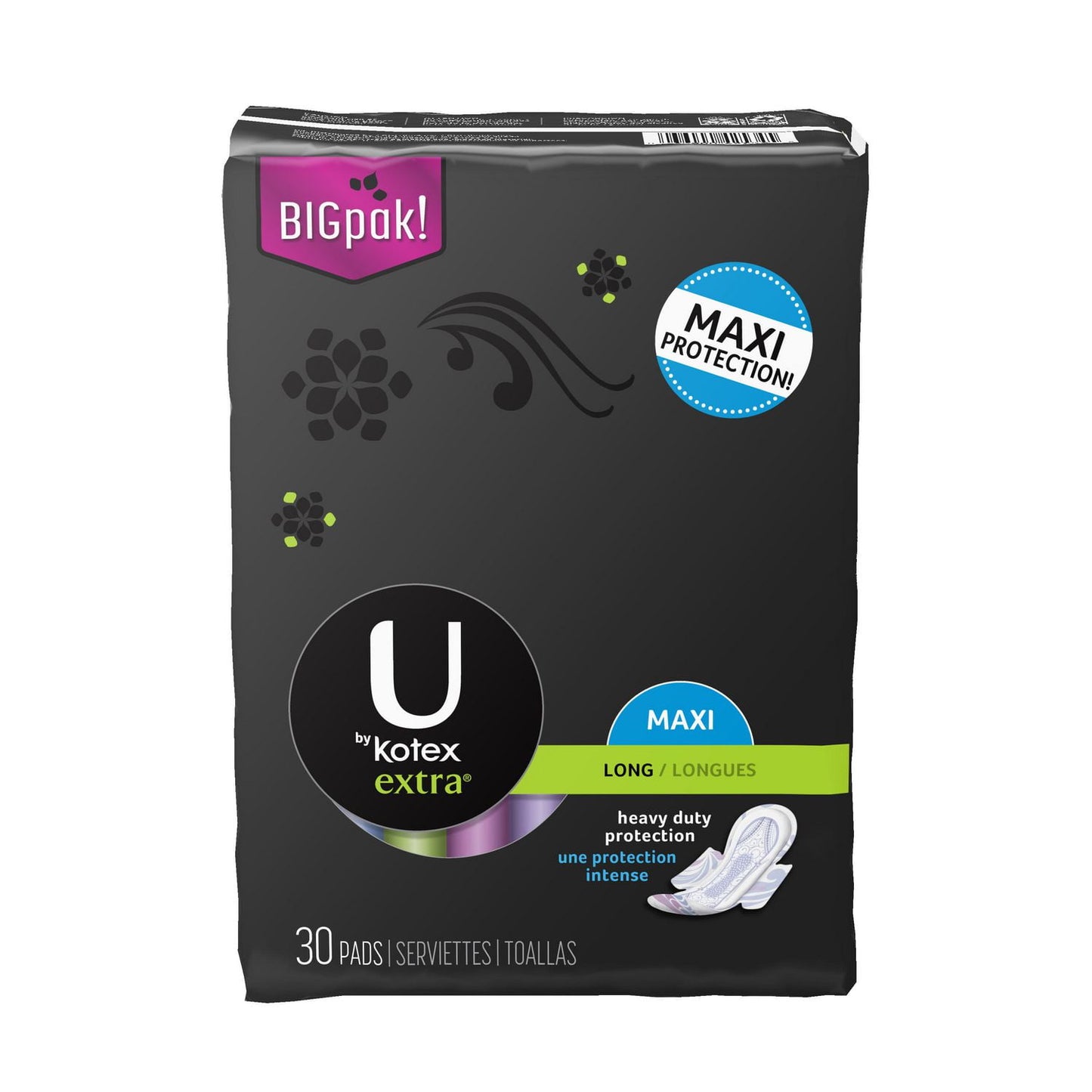U BY KOTEX XPRS DRI LONG LNR PAD 12X16CT