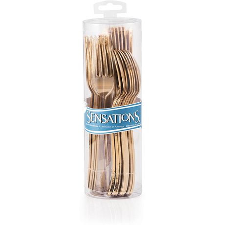 SENSATIONS Assorted Plastic Cutlery - White, 24 count