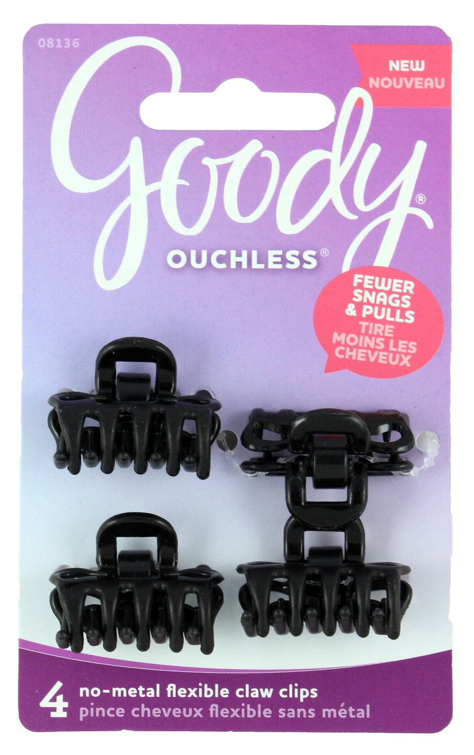 Goody Ouchless Sildeproof Large Bowtie Claw Clip