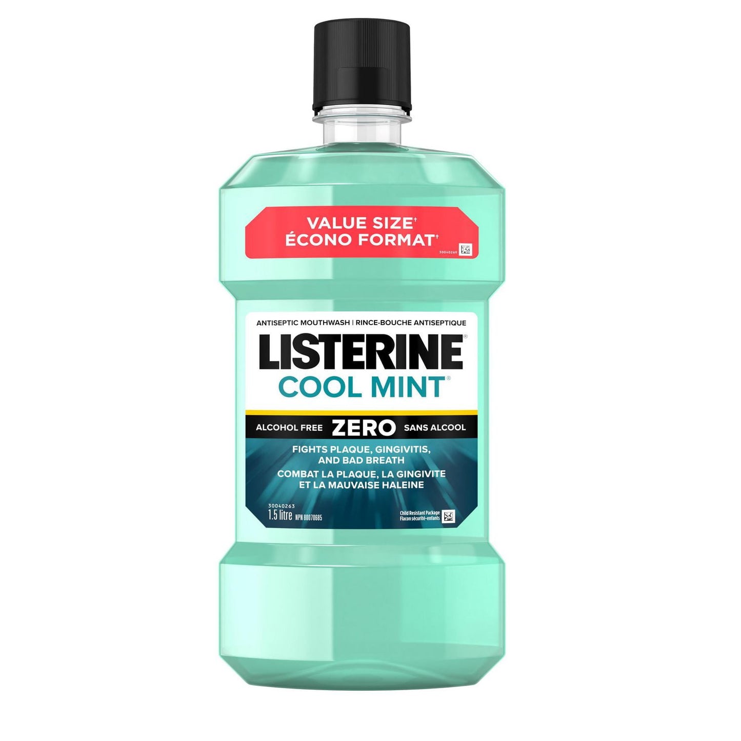 LISTERINE ZERO ALCOHOL COOL MINT LIQ 1LT
