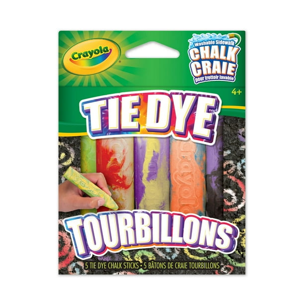Crayola Special Effects Tie Dye Sidewalk Chalk, 5 count