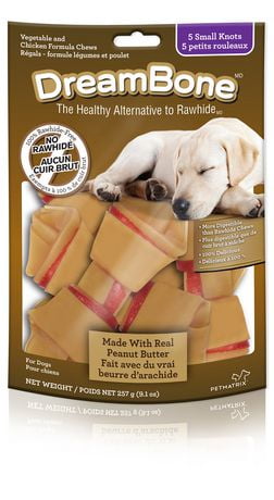 DreamBone Double Protein Chicken, Sirloin & Peanut Butter Dog Chews, 10 count