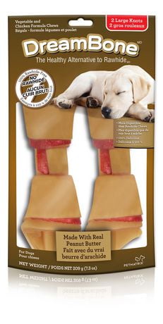 DreamBone Double Protein Chicken, Sirloin & Peanut Butter Dog Chews, 10 count