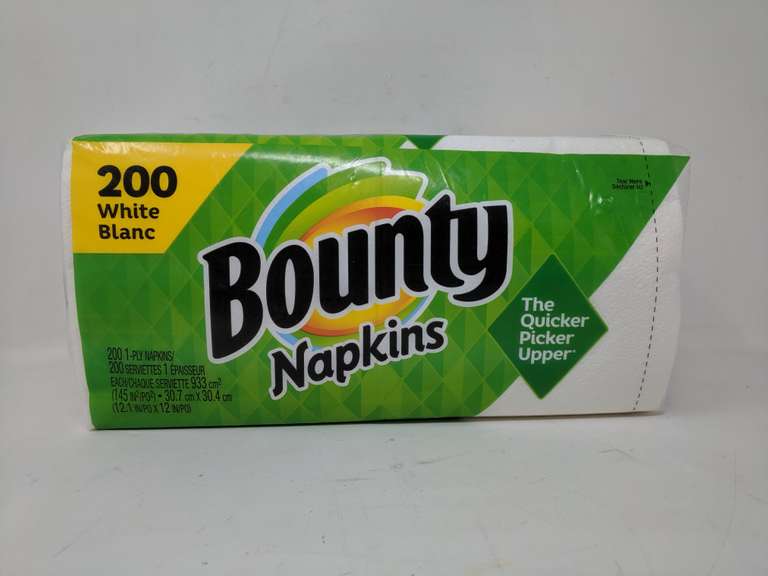 BOUNTY NAPKINS 200 WHITE BLANC