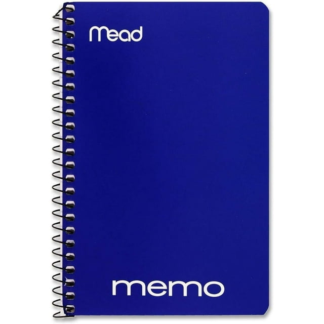 Mead College Ruled Memo Book, 4" X 6" - Assorted Colors, 40 Sheets