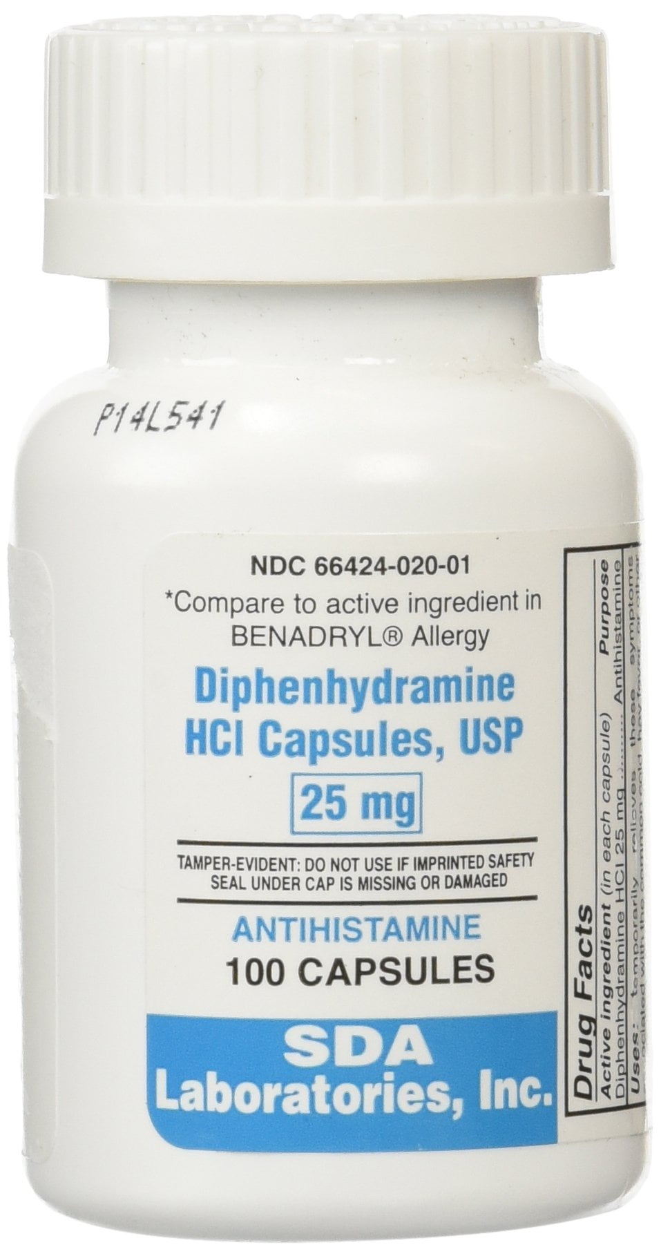 DIPHENHYDRAMINE CP 25MG 100