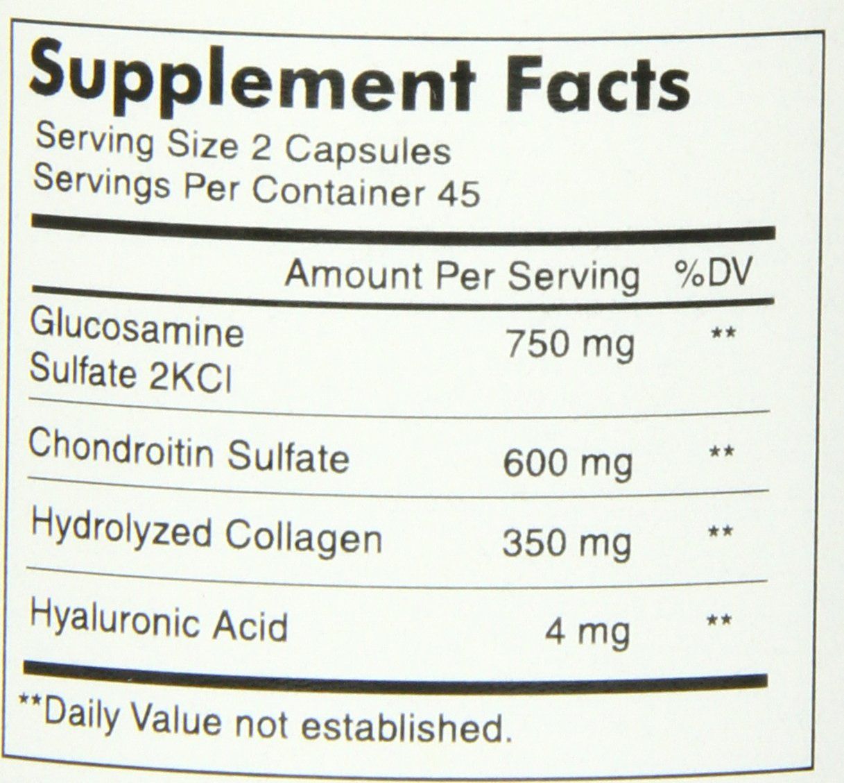 GLUCOSAMINE/CSA CP 60 TS