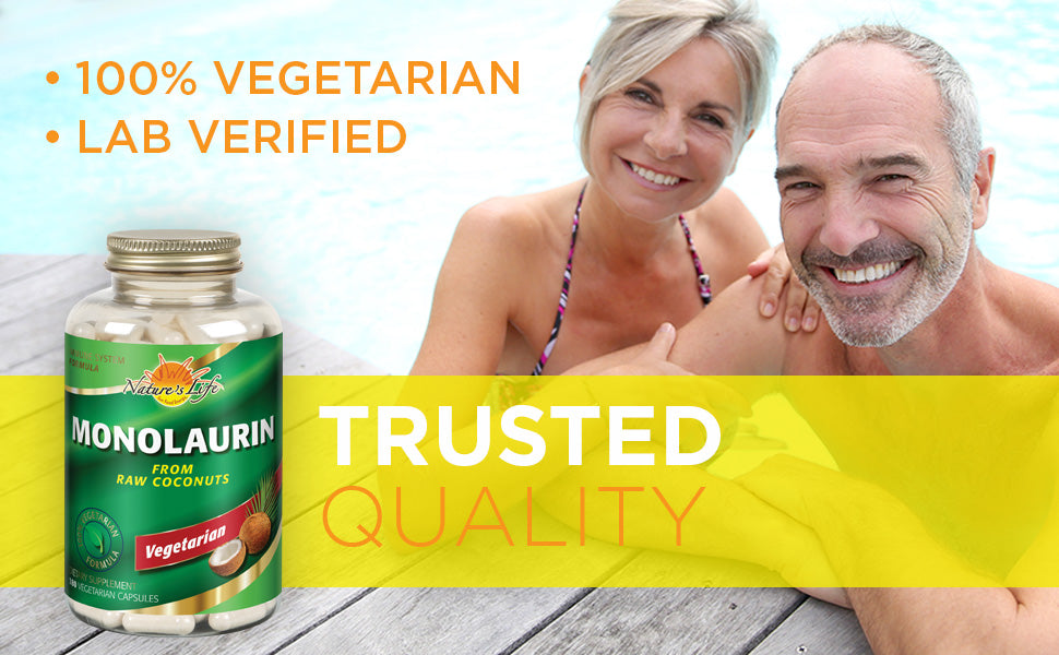 NATURE'S LIFE MONOLAURIN,100% VEGETARIN