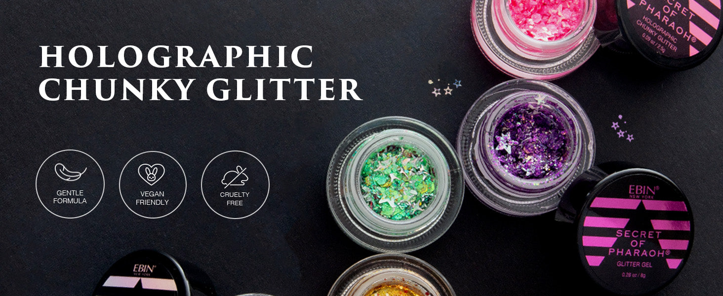 EBIN NEW YORK Secret of Pharaoh Holographic Chunky Glitter - Gold Empire
