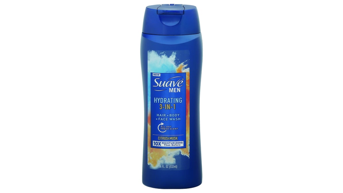 SUAVE MEN H/B/W LQ 15OZ 2IN1