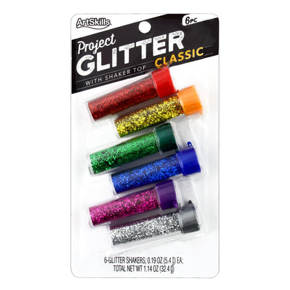 Artskills Glitter Shakers With Glue, 8 Colors