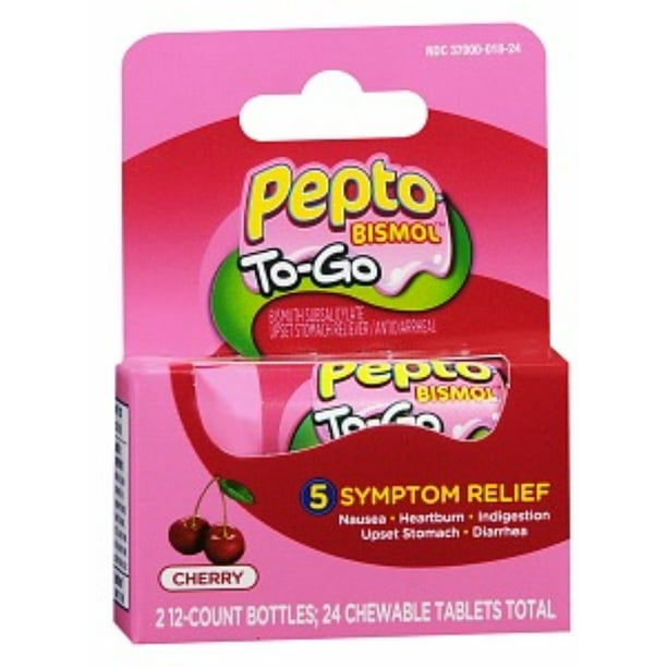 PEPTO BISMOL TO GO CHEW TAB CHERRY 12CT