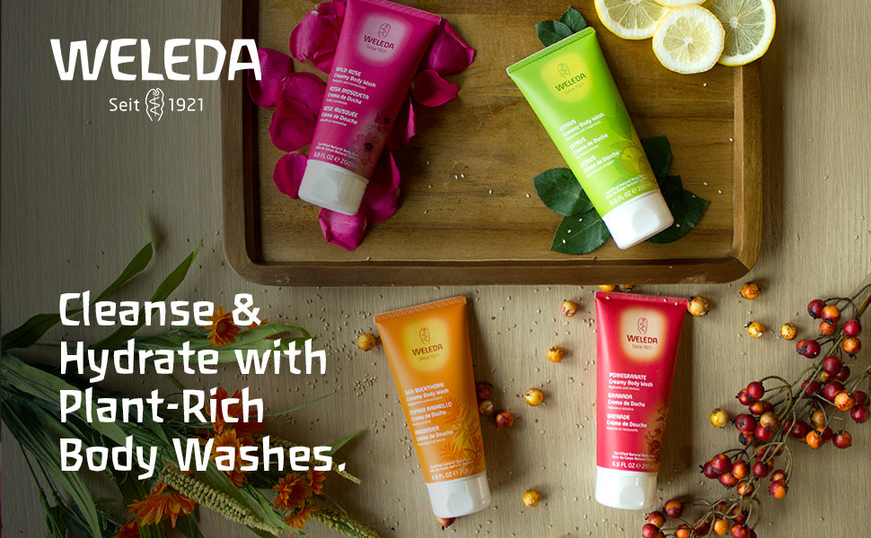 WELEDA BODY WASH,ALMOND,SOOTHING