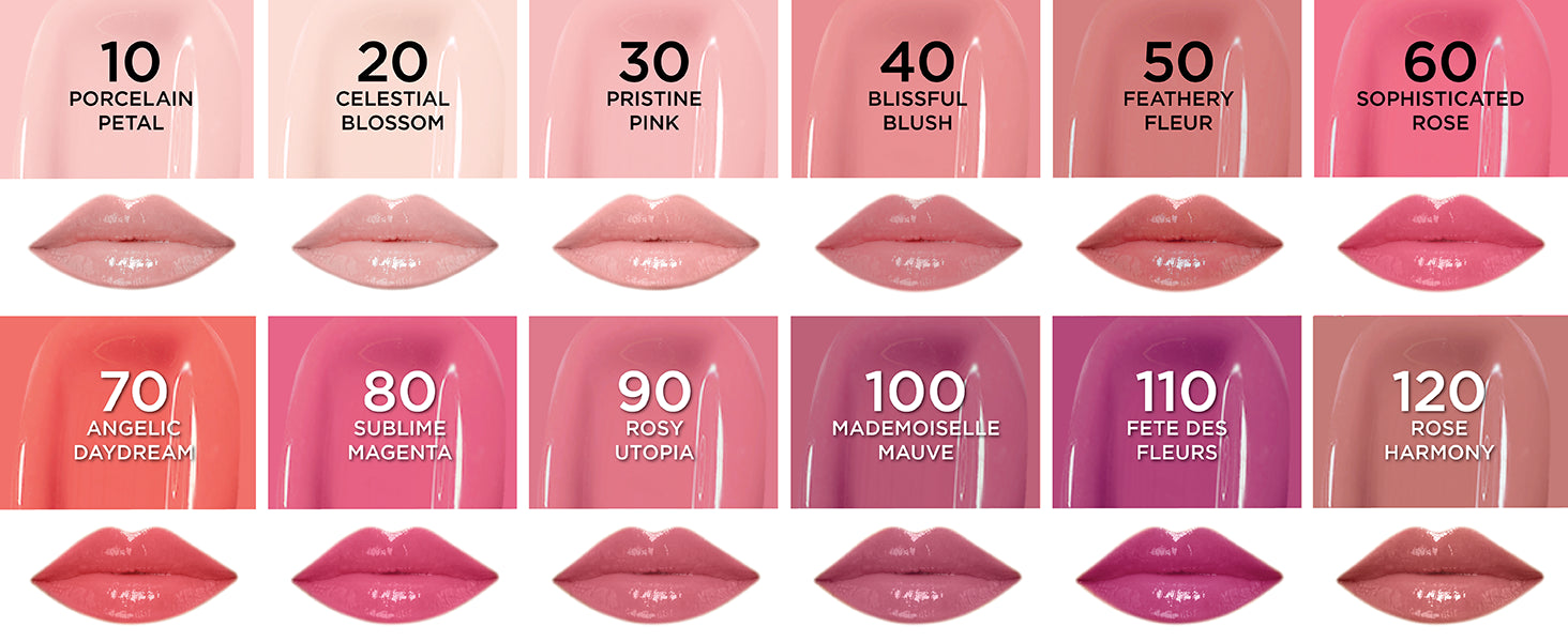 L'ORÉAL PARIS Glow Paradise Hydrating Tinted Lip Balm-in-Gloss with Pomegranate Extract, 100 Mademoiselle Mauve, 0.23 fl oz