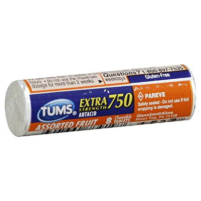 TUMS EXTRA ASSORTED FRUIT TAB 96CT