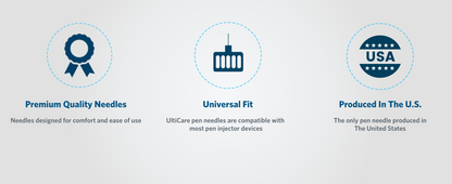 ULTICARE PEN NEEDLE 5MM 31G 100CT