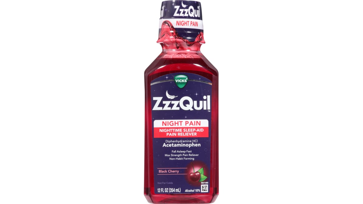 VICKS ZZZQUIL NIGHT PAIN BK CHR LIQ 12OZ