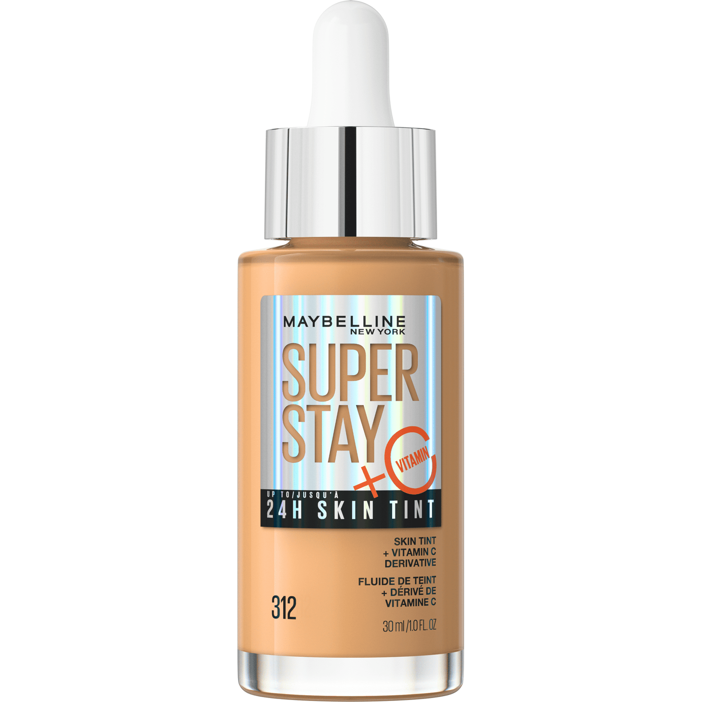 MAYBELLINE New York Super Stay Long-Lasting Skin Tint with Vitamin C, 312, 1 oz