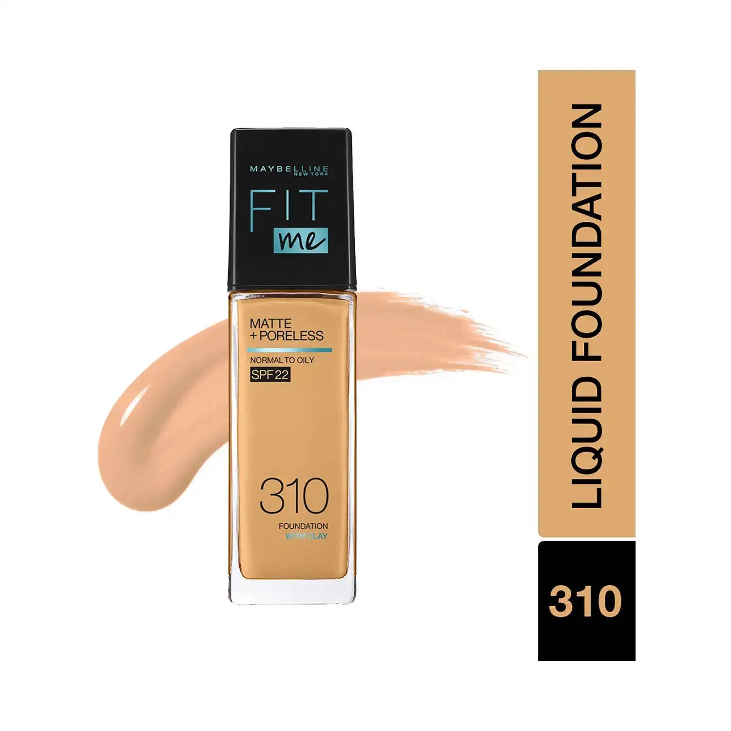 MAYBELLINE New York Fit Me Matte + Poreless Foundation Makeup, 310 Sun Beige, 1 oz