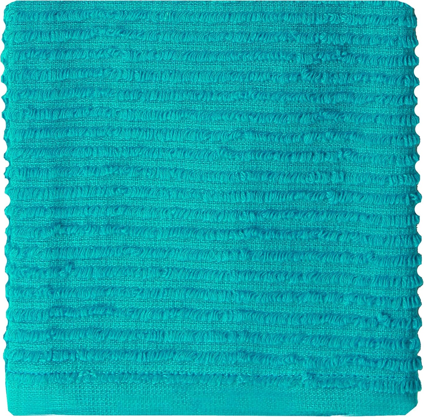 MUkitchen 100% Cotton Ridged Solid Cloth - Aquamarine, 12"x12"