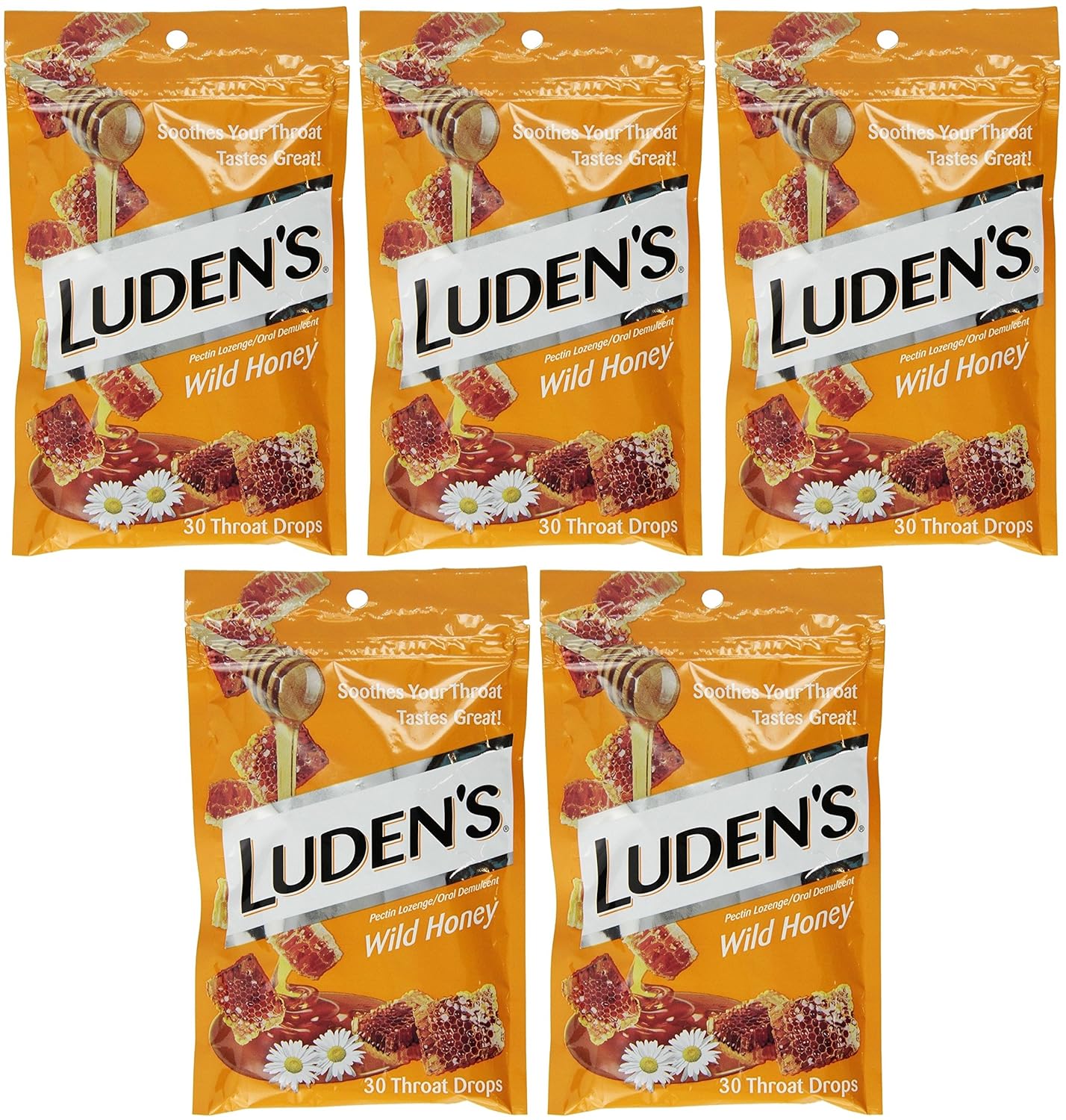 LUDENS BAG HONEY LICORCE 30CT