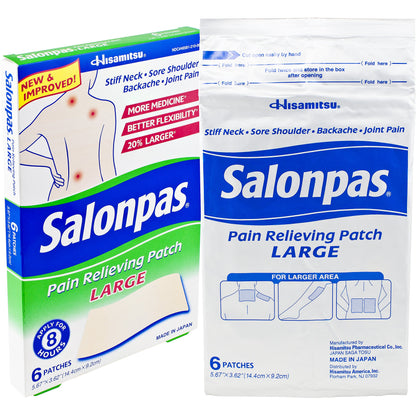 Salonpas Pain Relieving Patch Large 6 Count