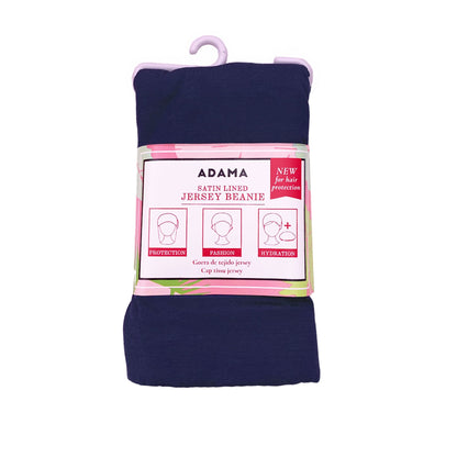 ADAMA SATIN LINED BEANIE NAVY