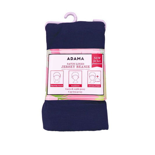 ADAMA SATIN LINED BEANIE NAVY